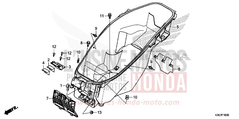 LUGGAGE BOX for PCX 125 PEARL SIENA RED (R320) from 2015